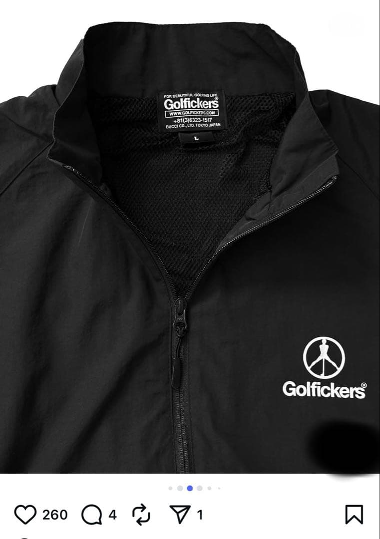 ゴルフィッカーズ　golfickers セットアップ　ブラックLサイズ
