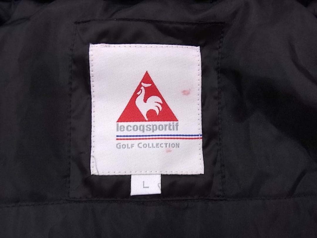 極美品　ルコック　 ジップ ジャケット　レディース L　刺繍 ロゴ　黒　ゴルフ