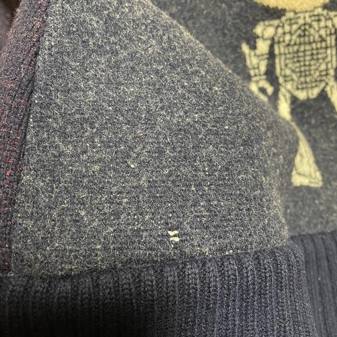 20471120/ハーフジップニット/M/日本製/ヒョーマ/90s 裏原/袖ロゴ