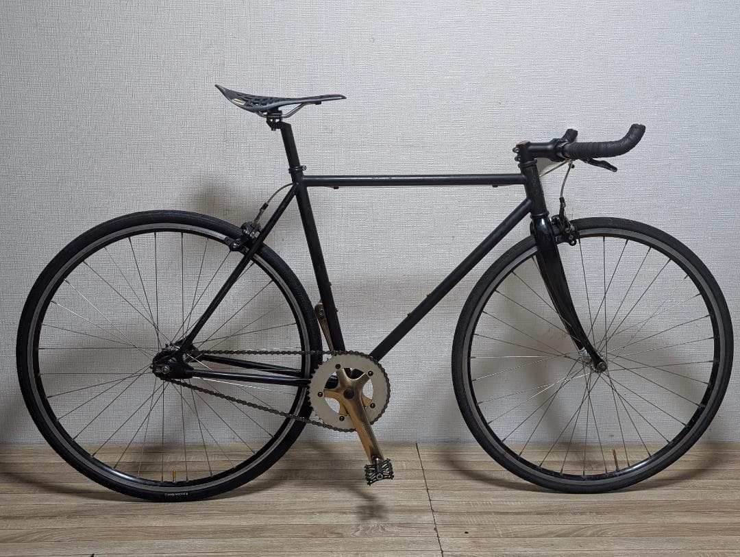 69 メンテ済! ピスト ノーブランド 黒×金