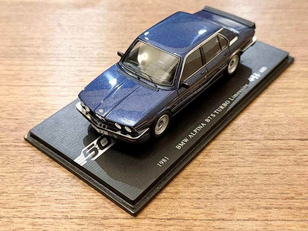 新品 1/43 アルピナ純正 スパーク アルピナ B7Sターボ アルピナブルー