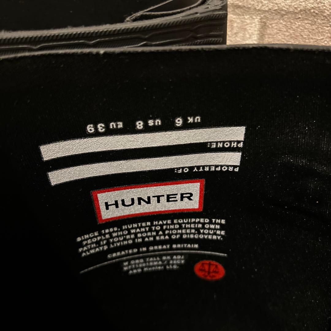 HUNTER ブラック ブーツ 25cm レインブーツ　新品