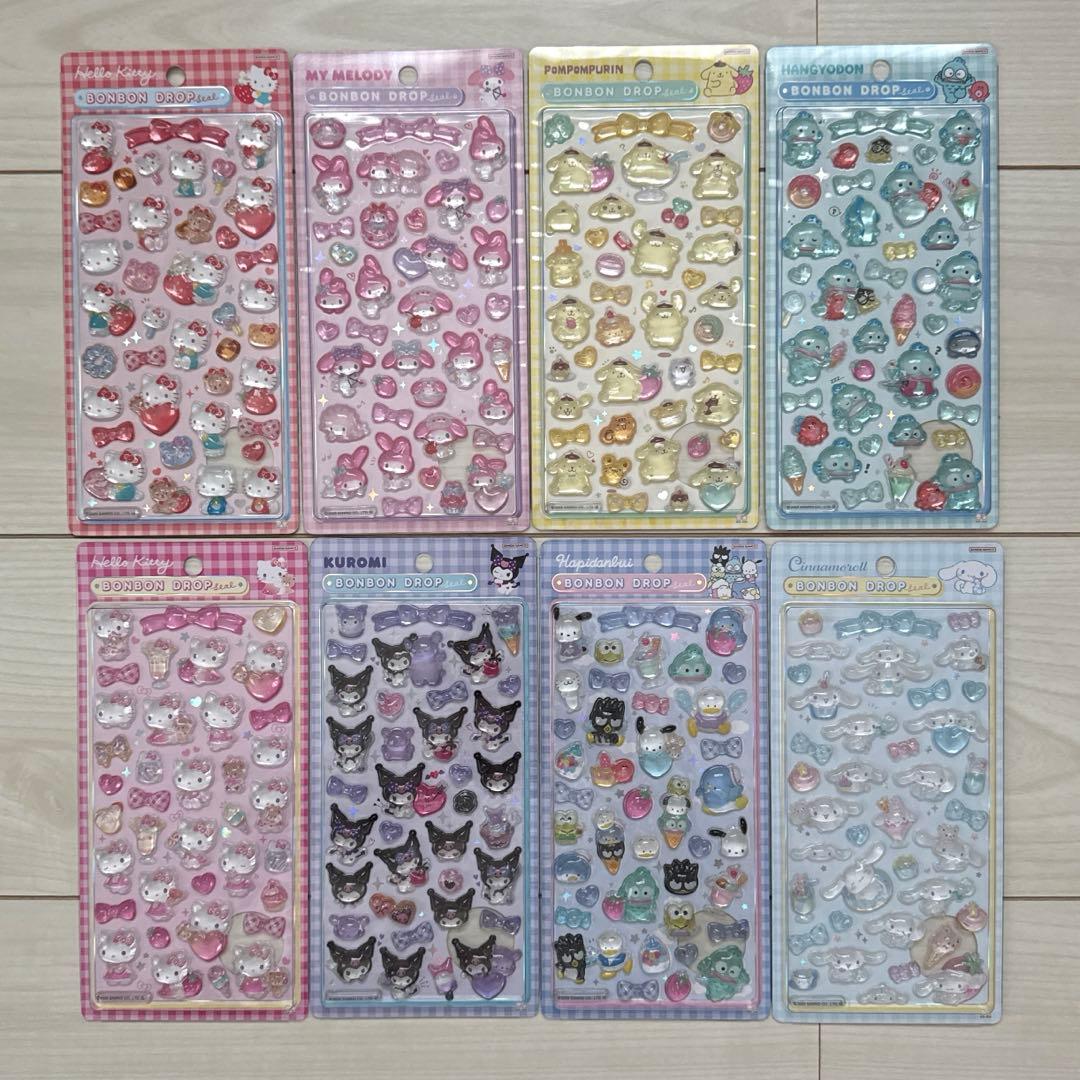【正規品】サンリオ　ボンボンドロップシール 8種類　コンプリート　第2弾