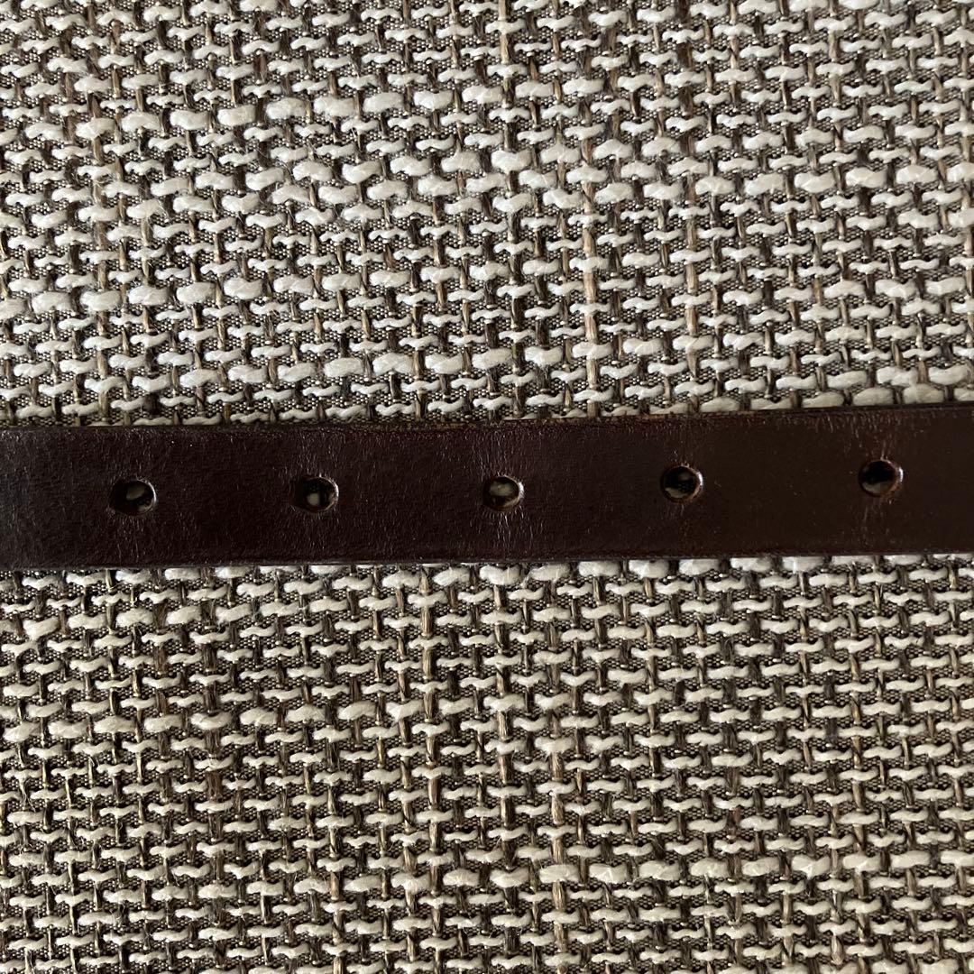 エンリーベグリン　レザーベルト　オミノファミリー　ダークブラウン