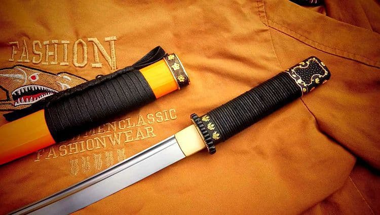 高マンガン鋼リブ差 武具　刀装具　日本刀　模造刀 居合刀 短刀