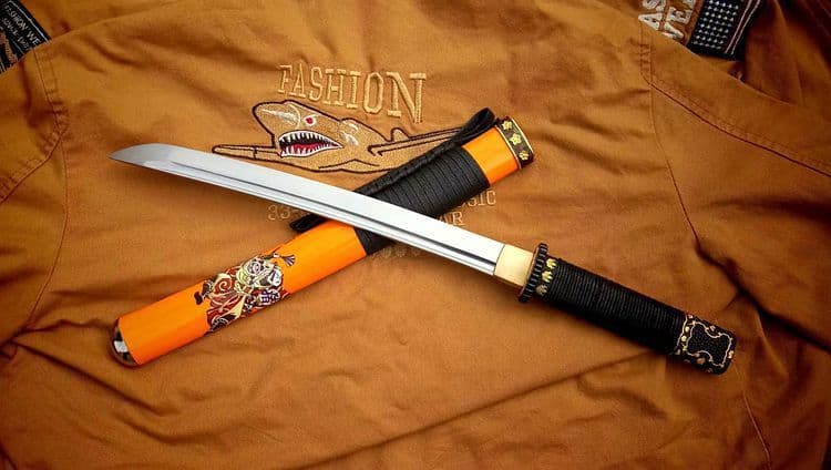 高マンガン鋼リブ差 武具　刀装具　日本刀　模造刀 居合刀 短刀