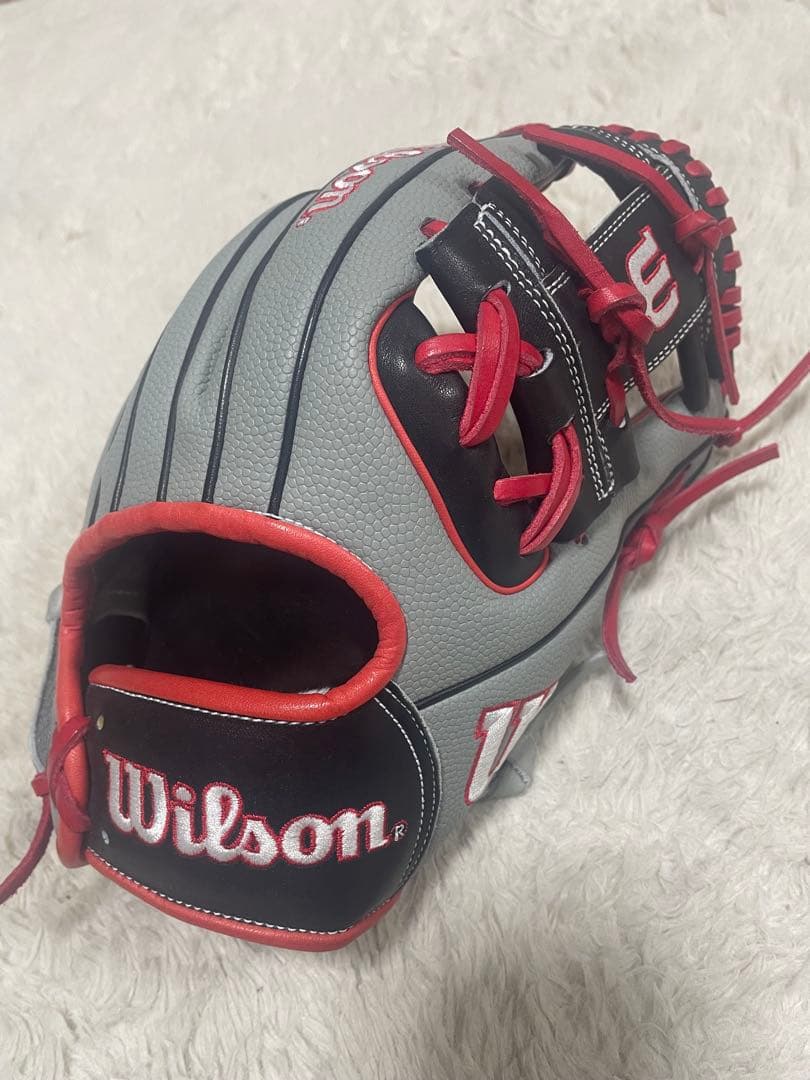 Wilson 軟式グローブ グレー/レッド