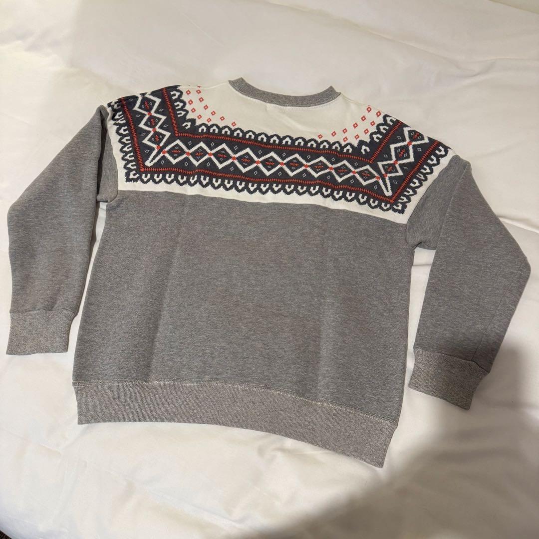 ウエアハウス 雪柄スウェット グレー サイズ38 Warehouse