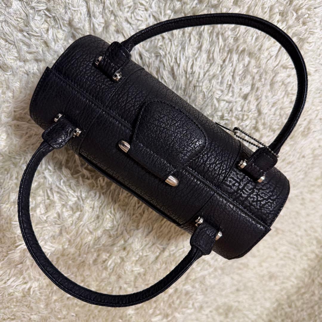 ☆極美品☆JRA認定　ハンドバッグ　シャークスキン　フォーマル　ボックス　黒