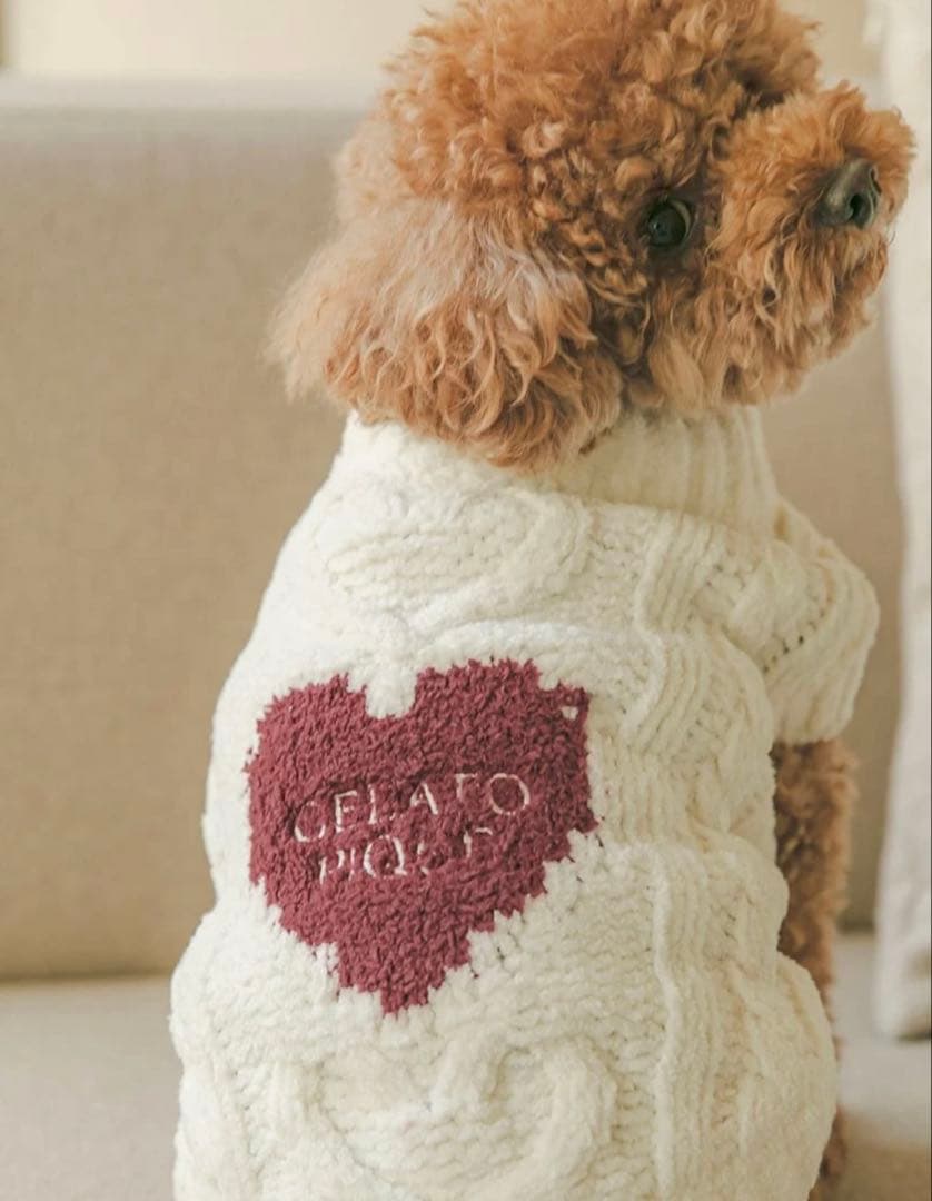 ジェラートピケ ハートアランハイネックプルオーバー L