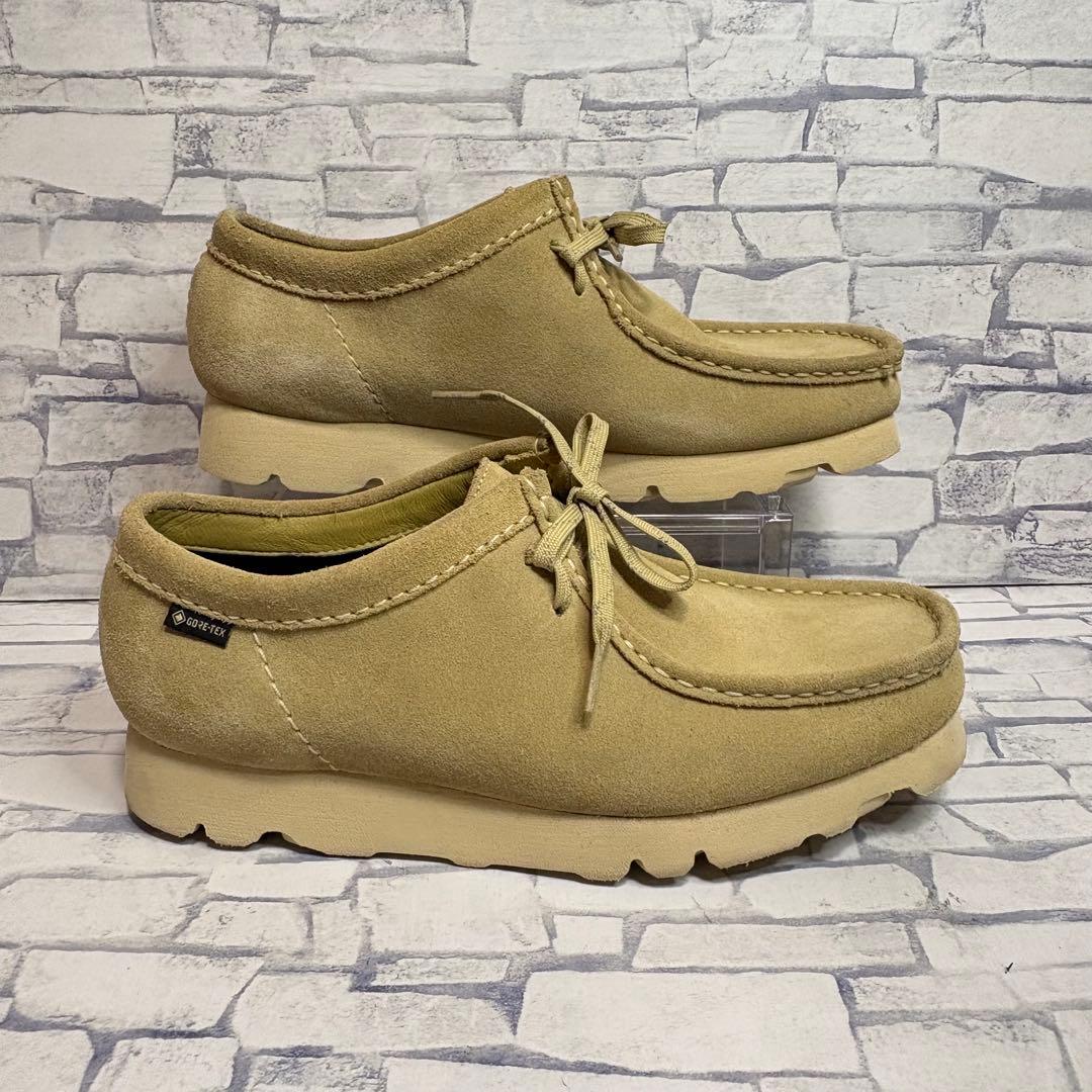 美品 Clarks ワラビー GORE-TEX Vibram 防水 ベージュ