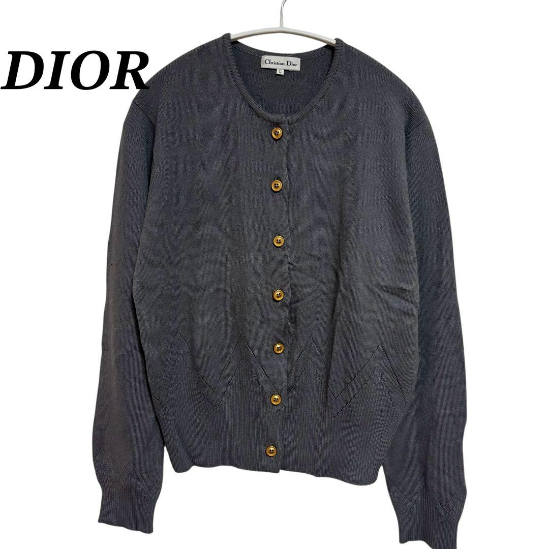 Christian Dior クリスチャンディオール　カーディガン　金ボタン
