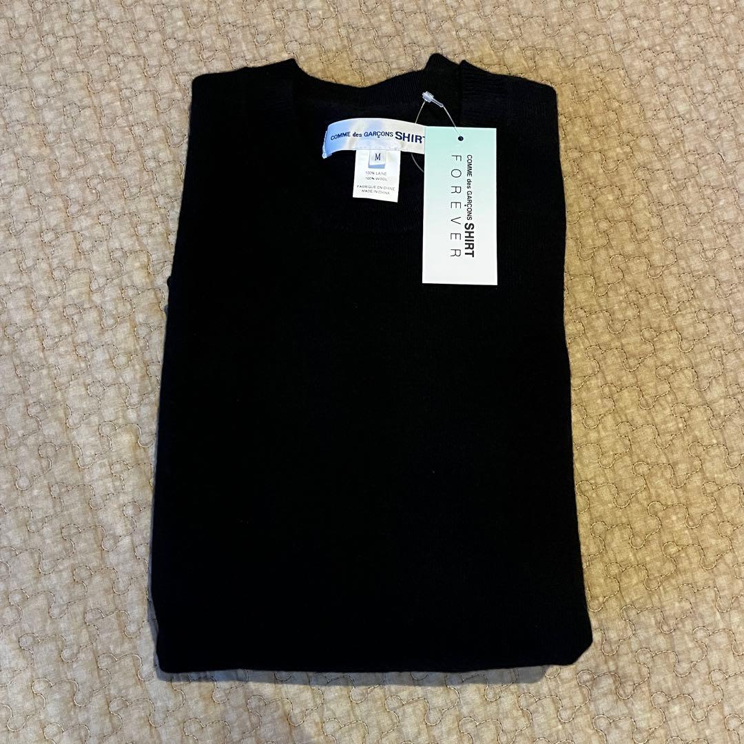 新品 CDG SHIRT FOREVER クルーネック ニット 黒 M