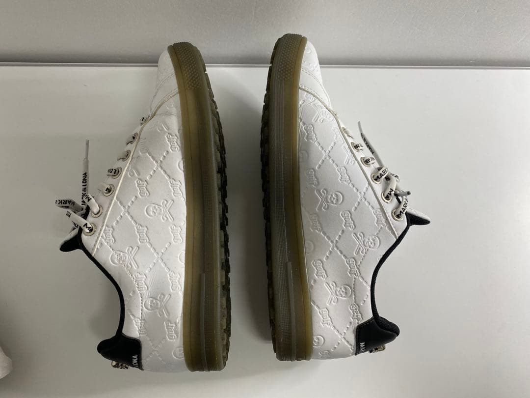 MARK&LONA マークアンドロナ エンボスキルトスカルスニーカー　26㌢