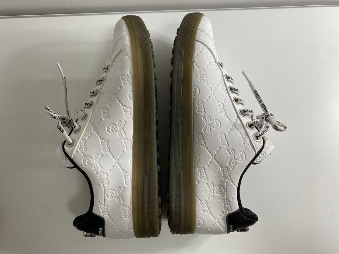 MARK&LONA マークアンドロナ エンボスキルトスカルスニーカー　26㌢