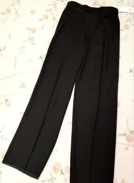 SALE☆チャコット　社交ダンス　W85 スラックス　黒 幅太目　ダンス衣装