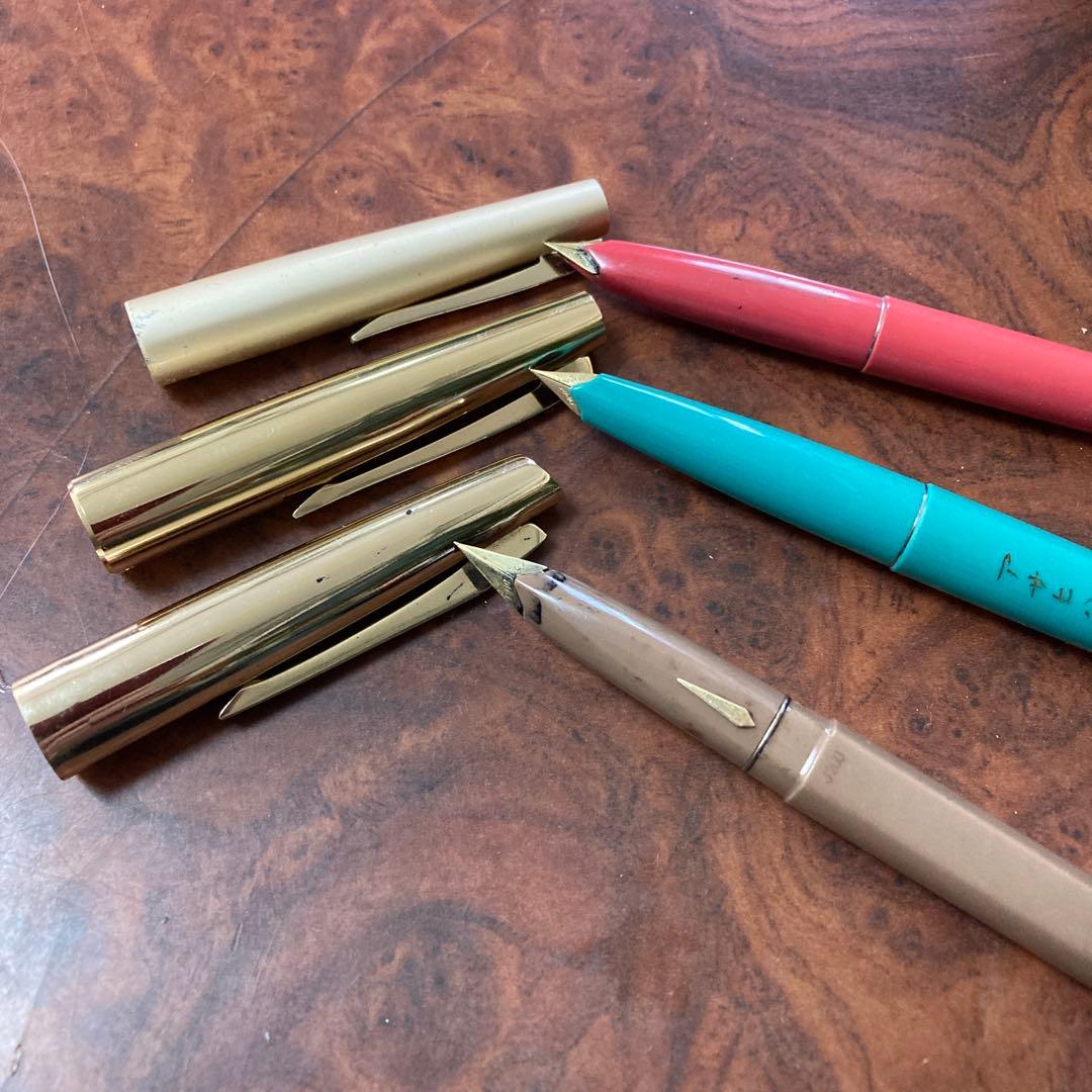 アンティーク14K(刻印有)PILOT万年筆(廃盤)3本set