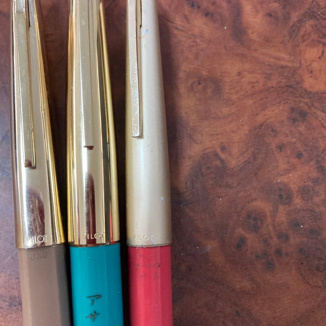 アンティーク14K(刻印有)PILOT万年筆(廃盤)3本set