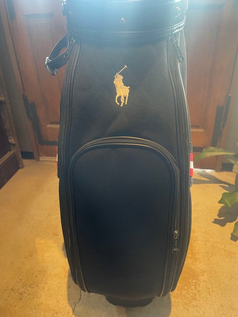 ポロベアキャディバッグ(ブラック×レッド) polo golf
