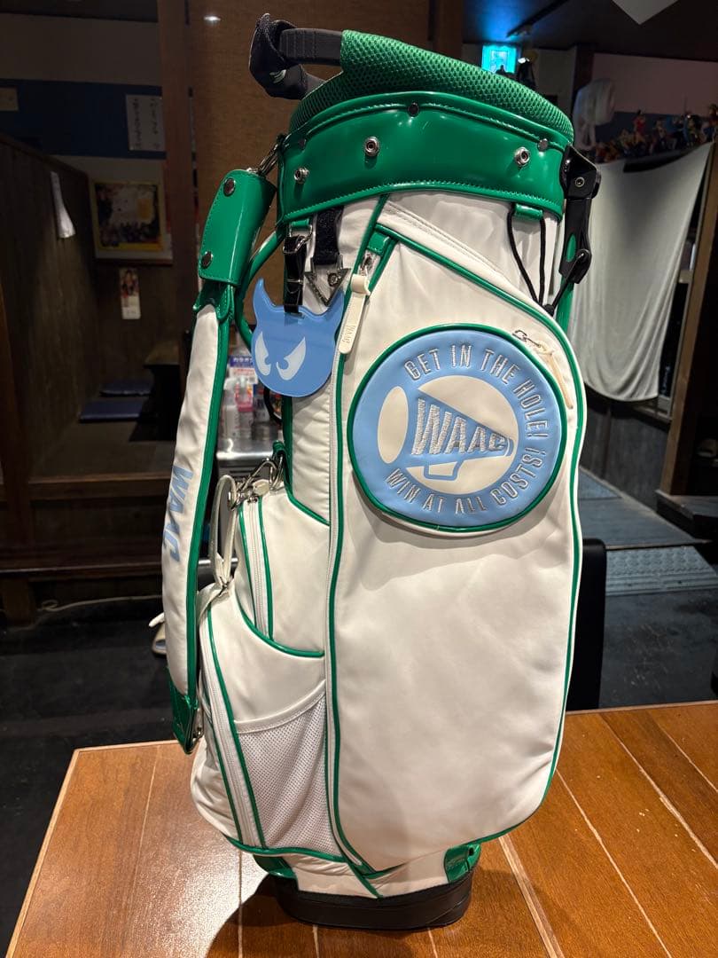 まる　希少　WAAC キャディバック　ホワイト/グリーン