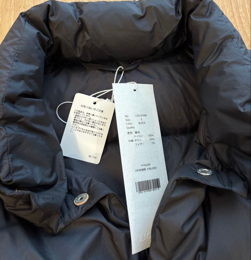 【新品】COMOLI 25AW ダウンジャケット size2 コモリ　完売品