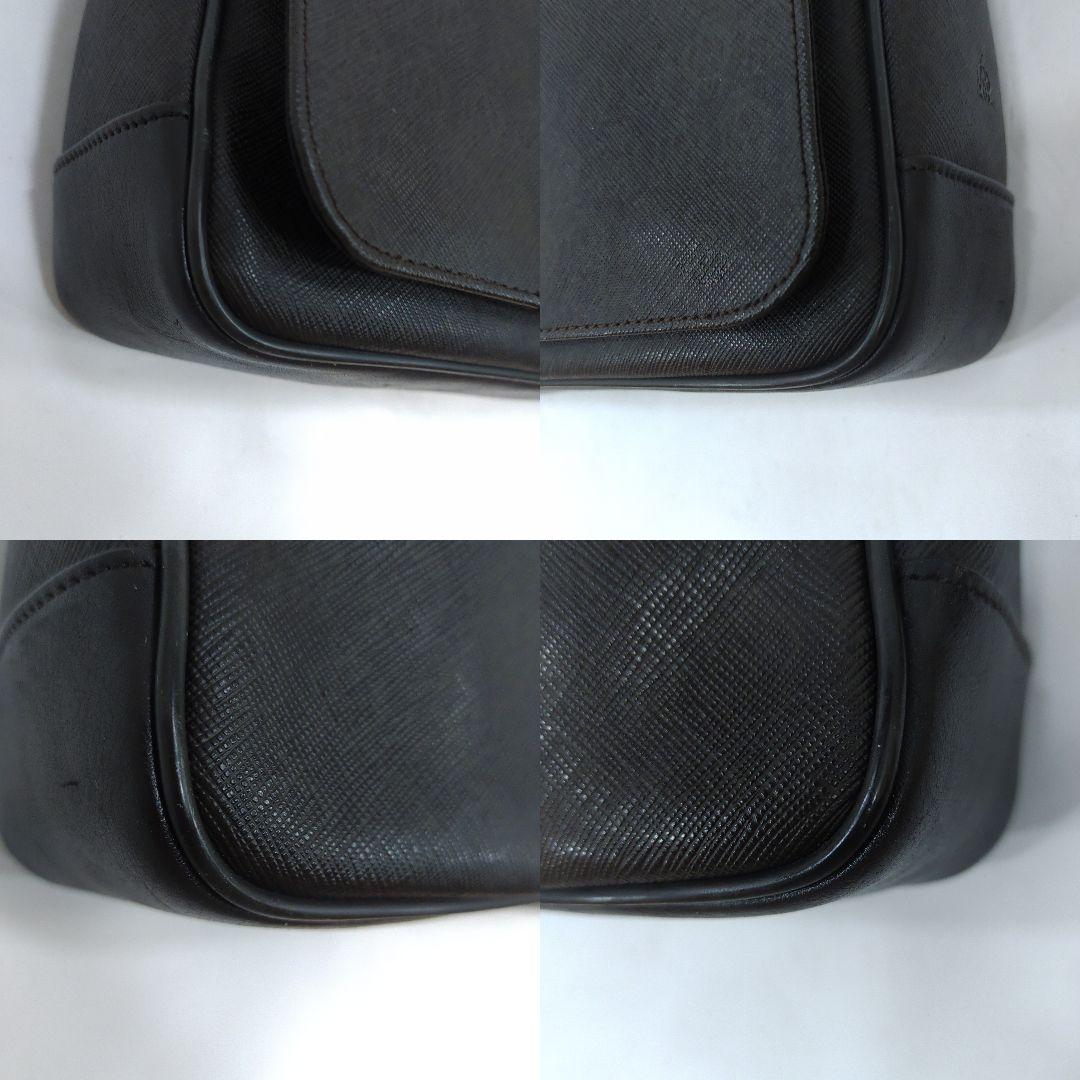 【美品】ダンヒル メッセンジャーバッグ レザー×PVC A4可 総柄 ブラウン