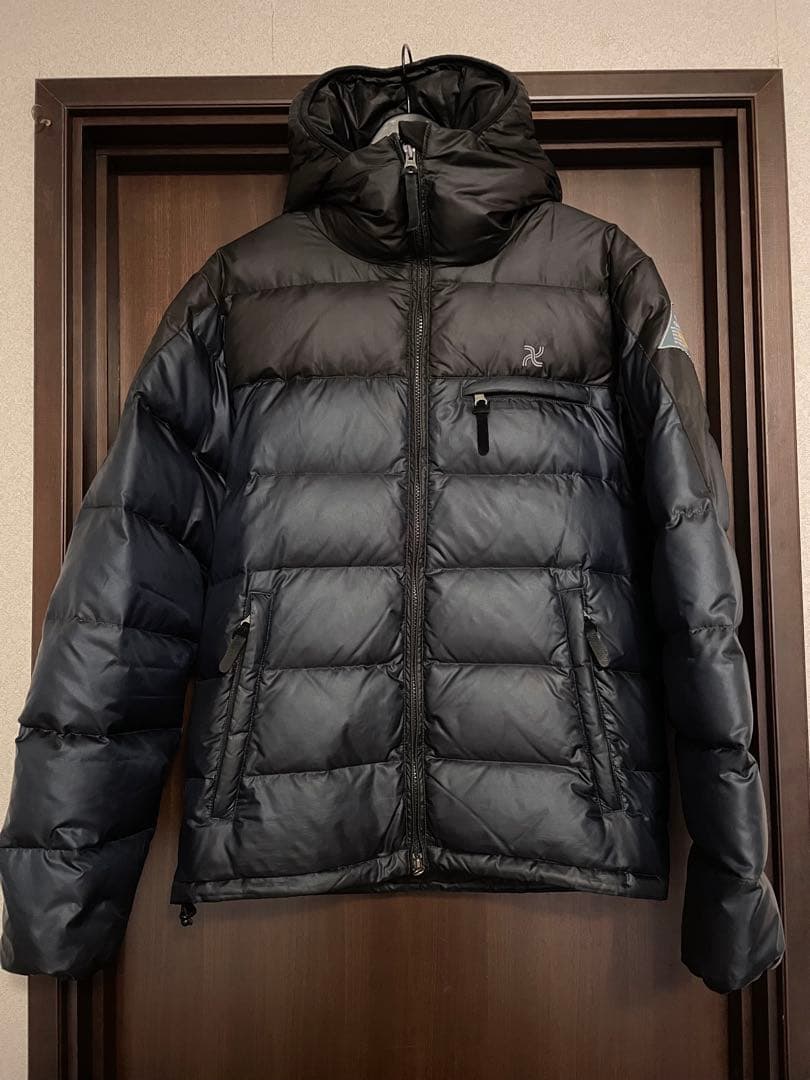 challenger ダウンジャケット　黒×紺　Lサイズ