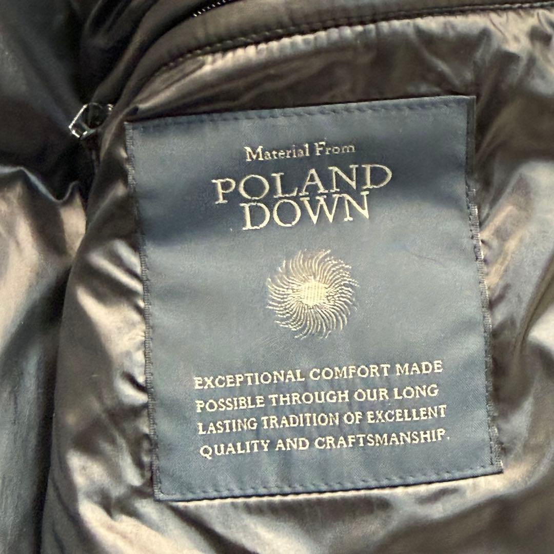 美品　ナノユニバース　西川ダウンジャケット フード付き　脱着可　ブラックLサイズ