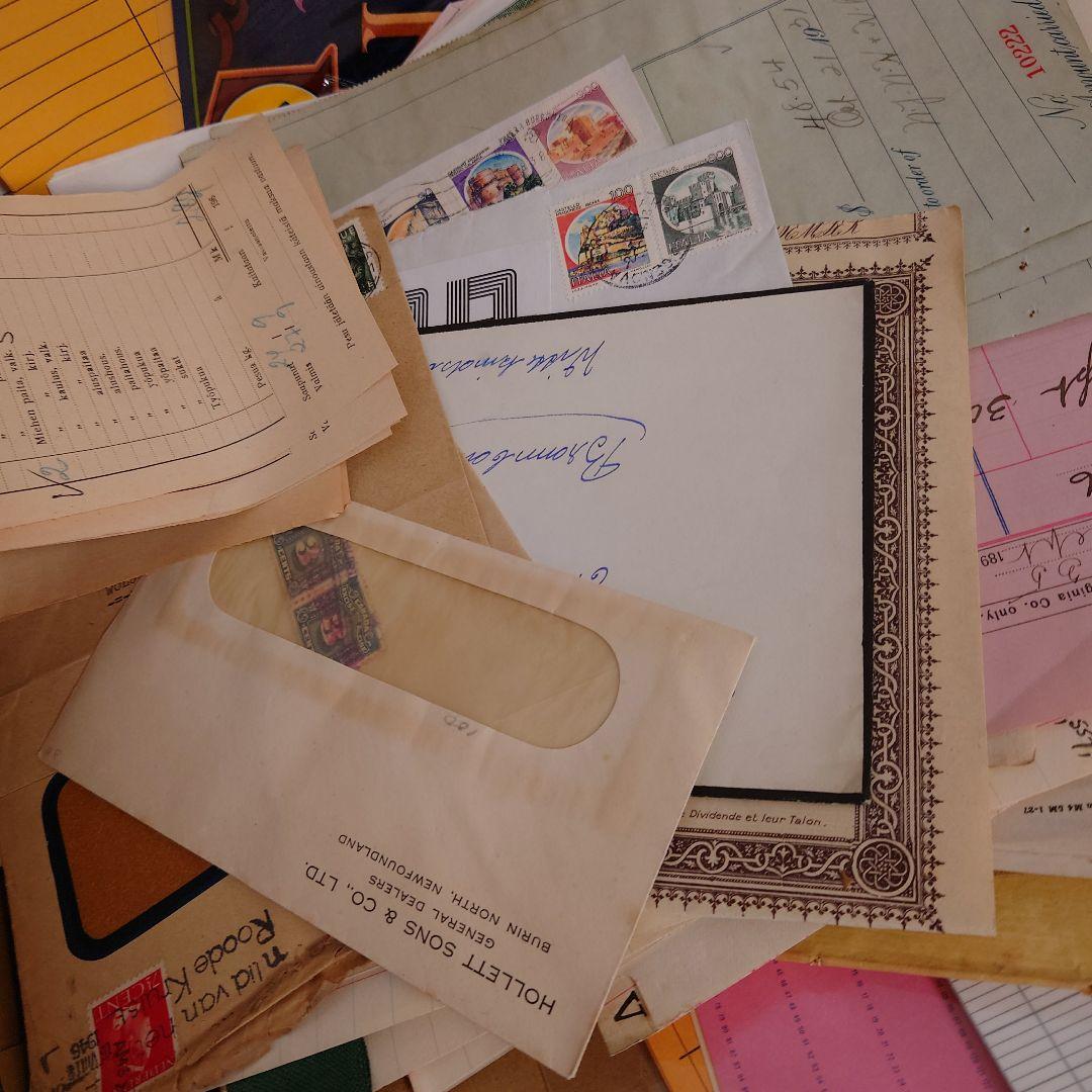 80サイズ/たっぷりephemeral box☆ヴィンテージ海外紙モノ/蚤の市