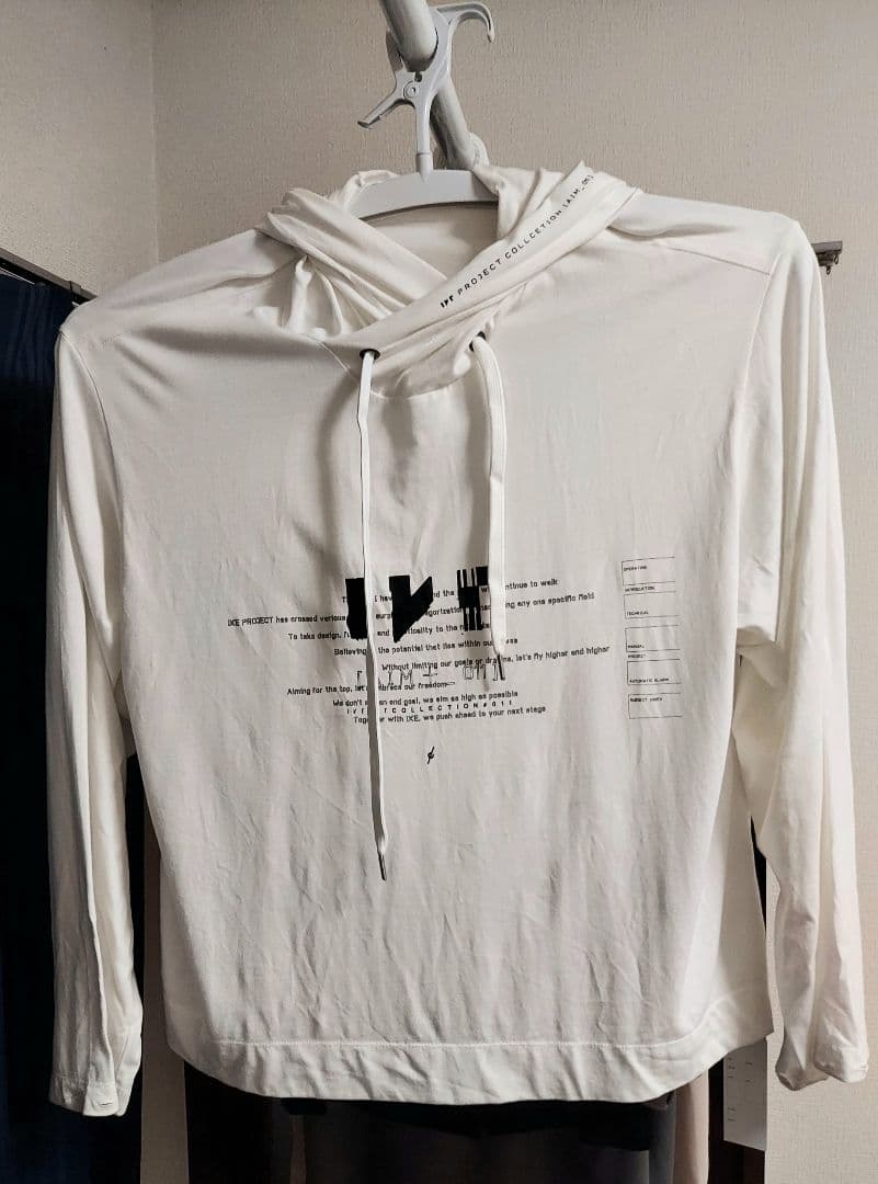 SPYAIR IKEプロデュース パーカー 薄手 長袖 Tシャツ ホワイト
