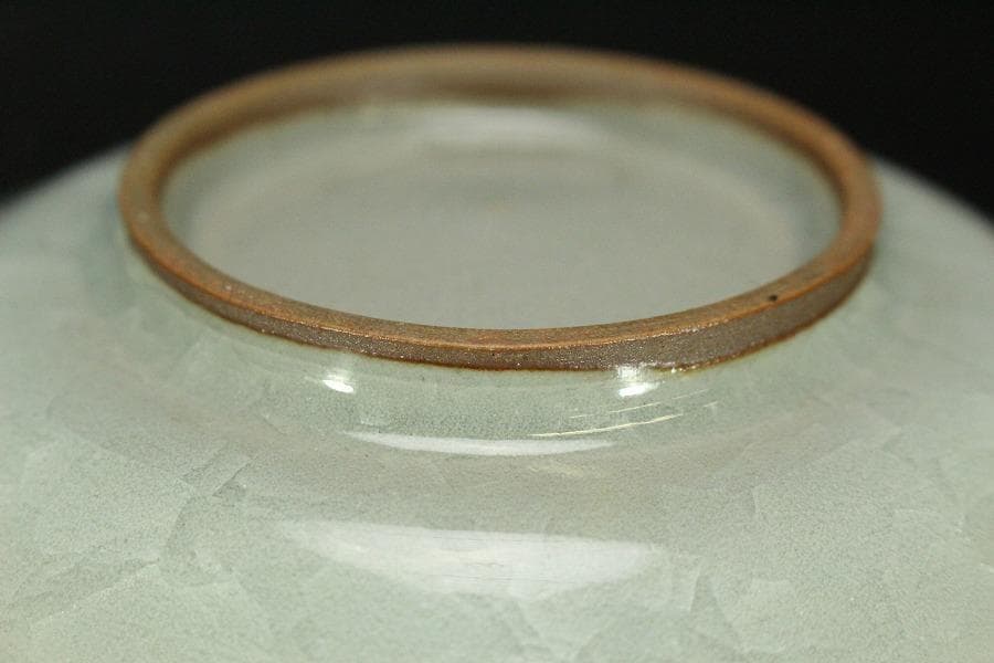 青磁 銘々皿 5枚セット 亀甲貫 在銘 作家物 共箱 未使用 742