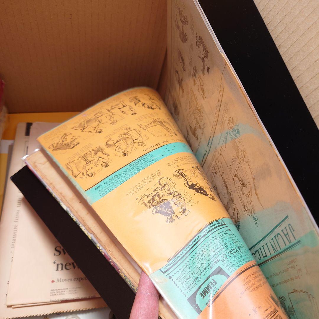 過去最大120サイズ/たっぷりephemeral box☆ヴィンテージ海外紙モノ