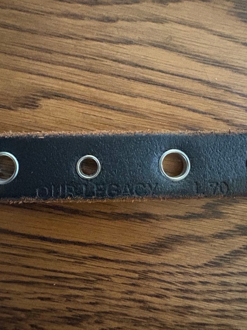 小物 OUR LEGACY BELT 2CM FLOWERS ON BLACK