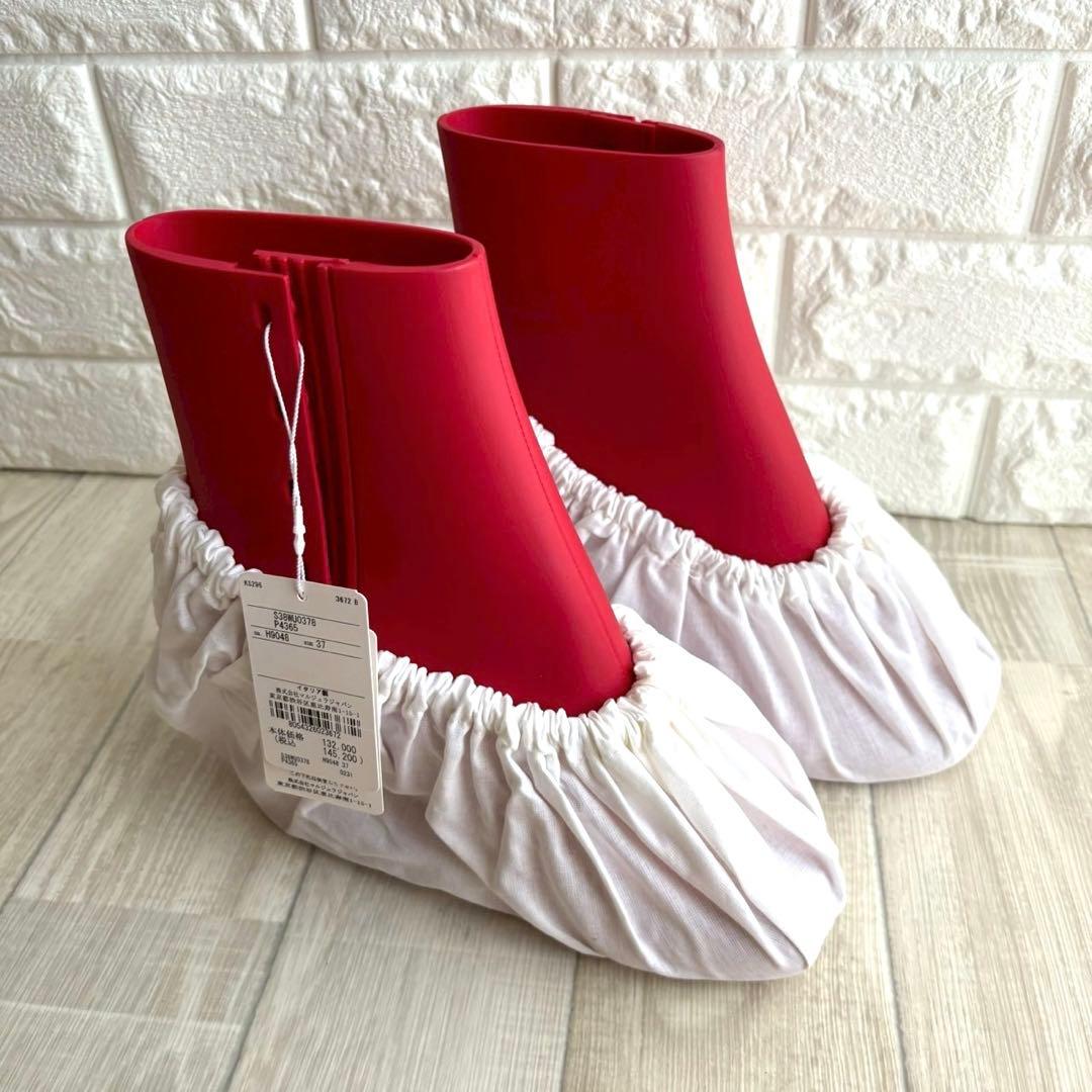 【極美品】 定価14,５０００円 メゾンマルジェラ タビ ラバーブーツ 37