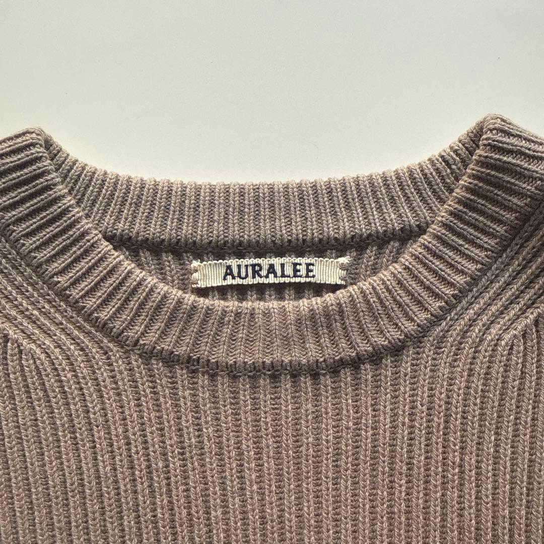 トップス Auralee / SUPER FINE WOOL RIB KNIT P/O