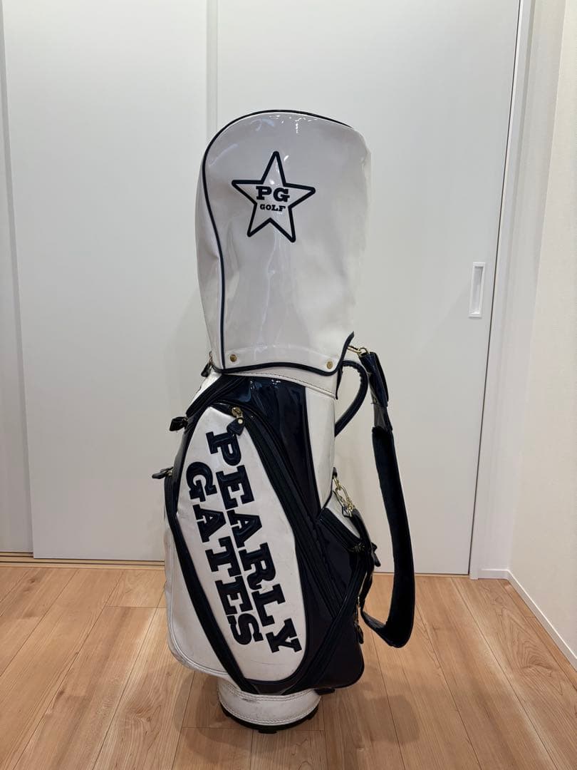【値下げしました】 パーリーゲイツ　キャディバッグ ホワイト/ネイビー