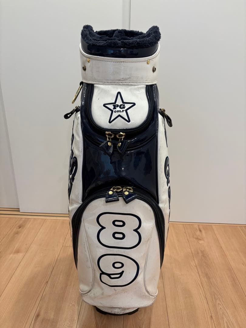 【値下げしました】 パーリーゲイツ　キャディバッグ ホワイト/ネイビー