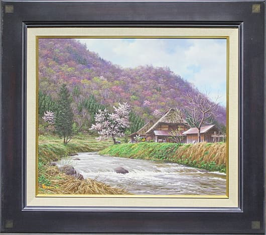 金子東日和　一枚の繪【遅春山峡（福島県下郷町）】油彩 8号