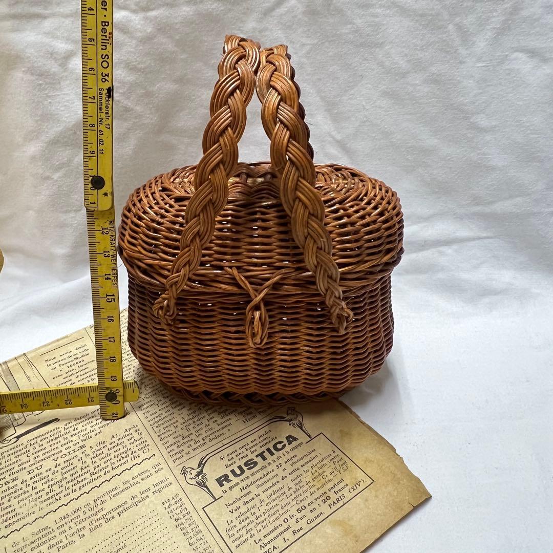 フランス アンティーク パニエ バスケット ラタン　籐編みかご ドールパニエ