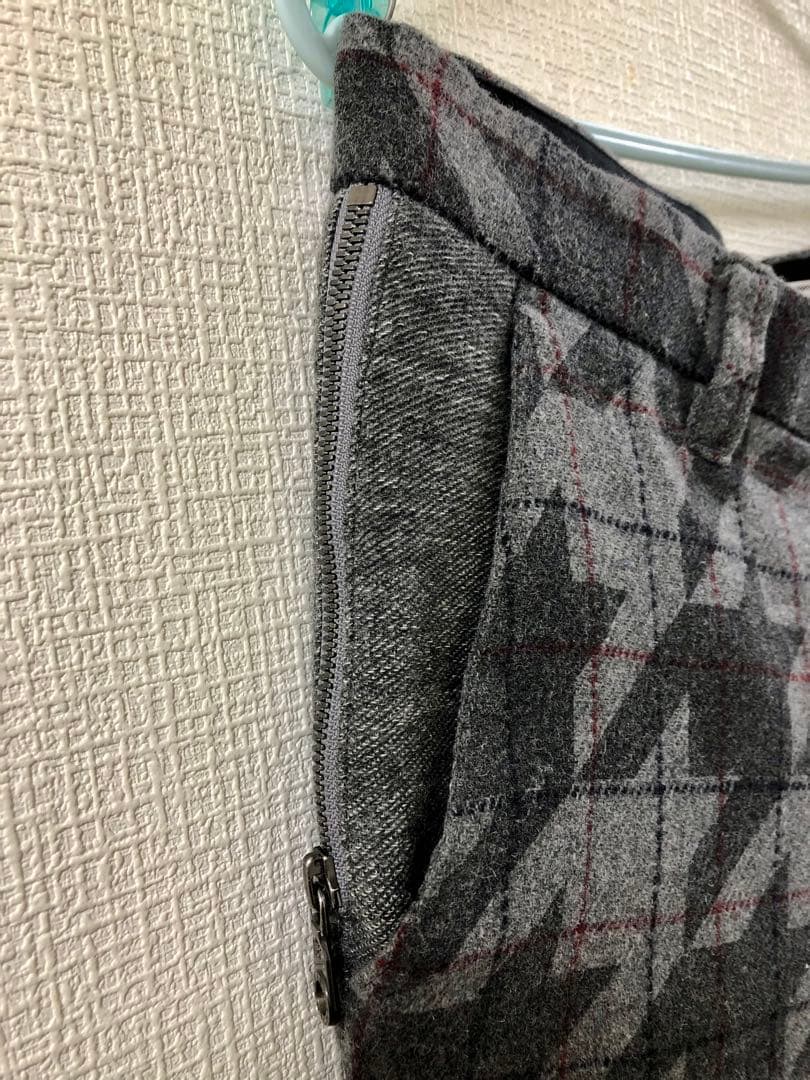 『MARK&LONA』マークアンドロナ パンツ　千鳥格子柄　グレーチェック　L