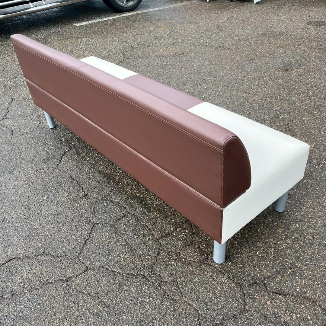 ロビーベンチ 3人掛け 背付き 長椅子 ソファ ロビーチェア ① A1289