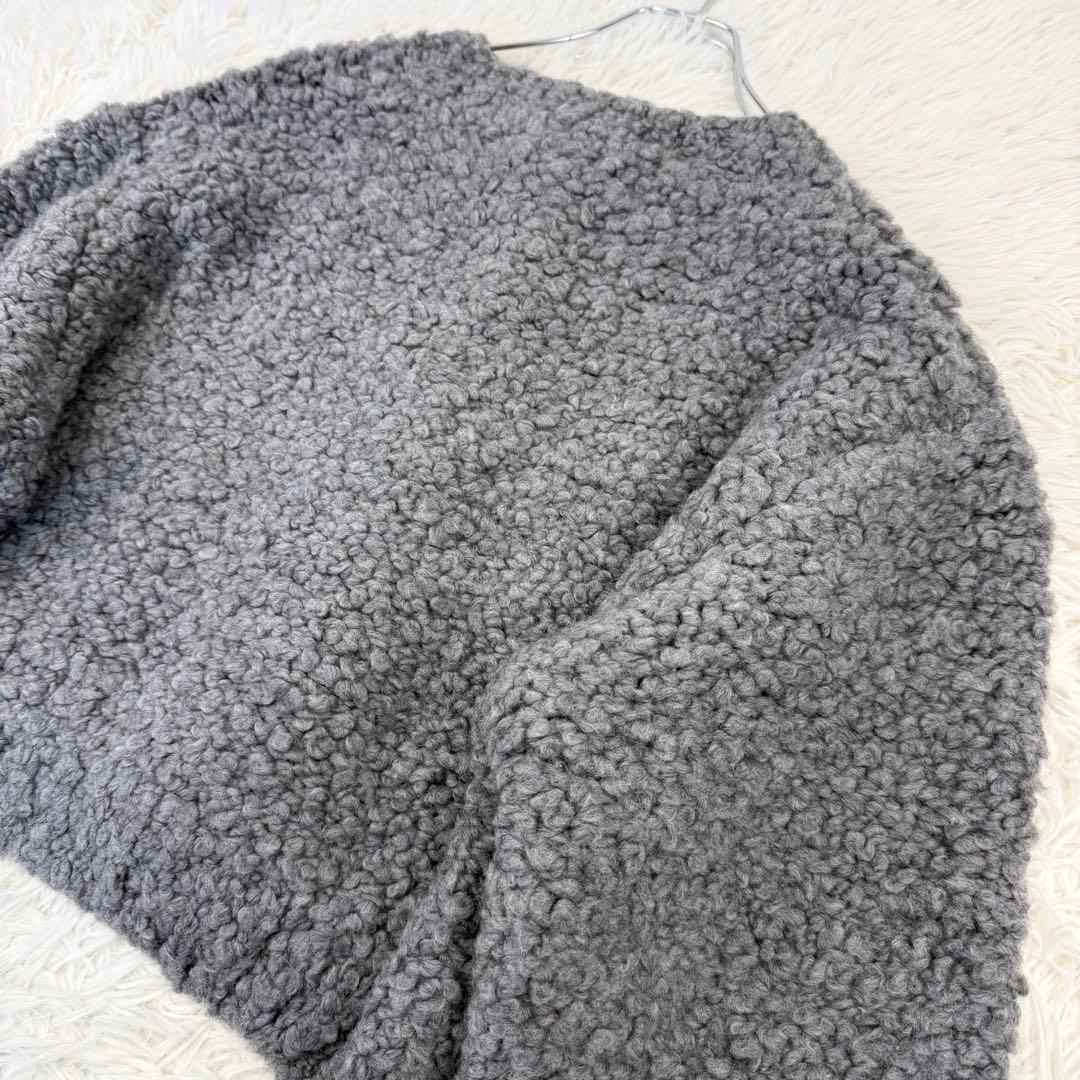 CLANE TEDDY BEAR HAND KNIT TOPS カーディガン 灰