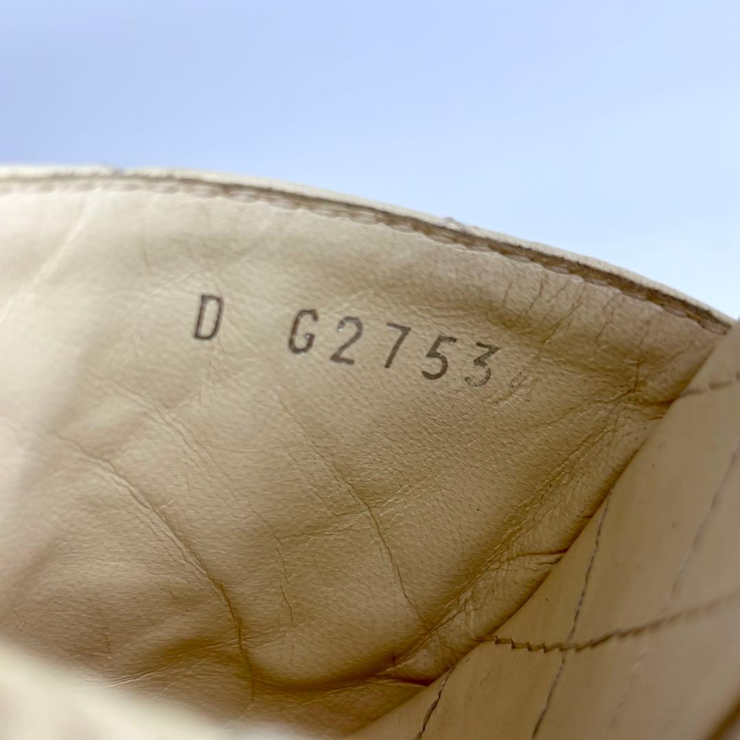 CHANEL シャネル ターンロック ミュール レザー アイボリー ヒール8㎝