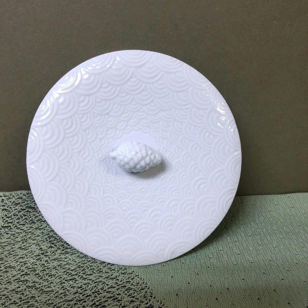 （823）✿特価★有田焼★喜兵衛窯作★青海波彫雲鶴絵水差【木箱入】破魔オマケ付