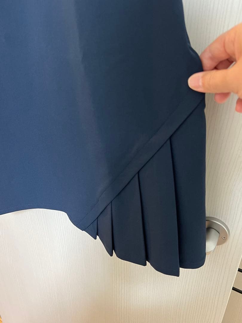 BEAMS GOLF レディース　ネイビー ポロワンピース L