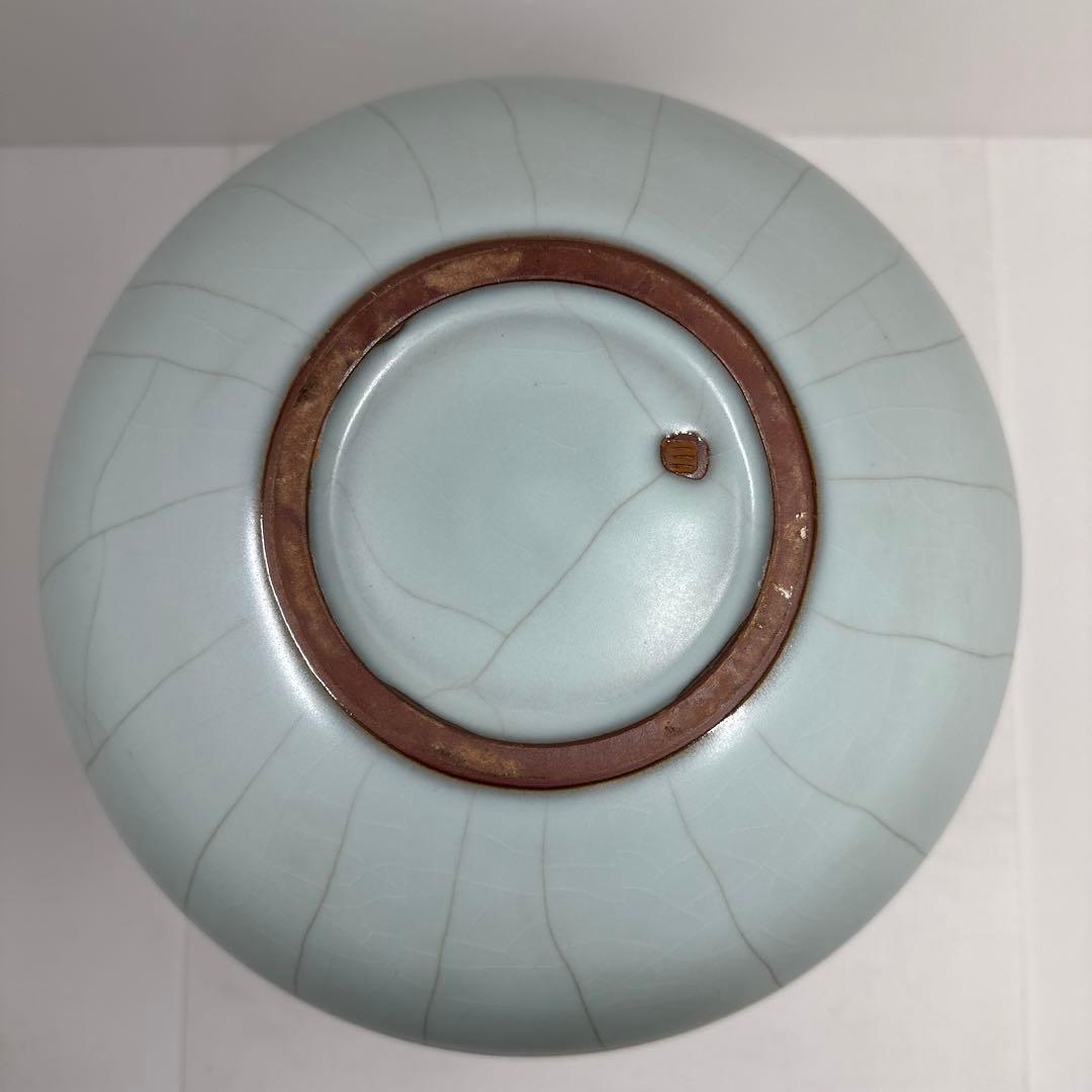 専用　鈴木三成　青磁　大壺　共箱　高さ27㎝　タトヒサ　東な7-0412☆2F