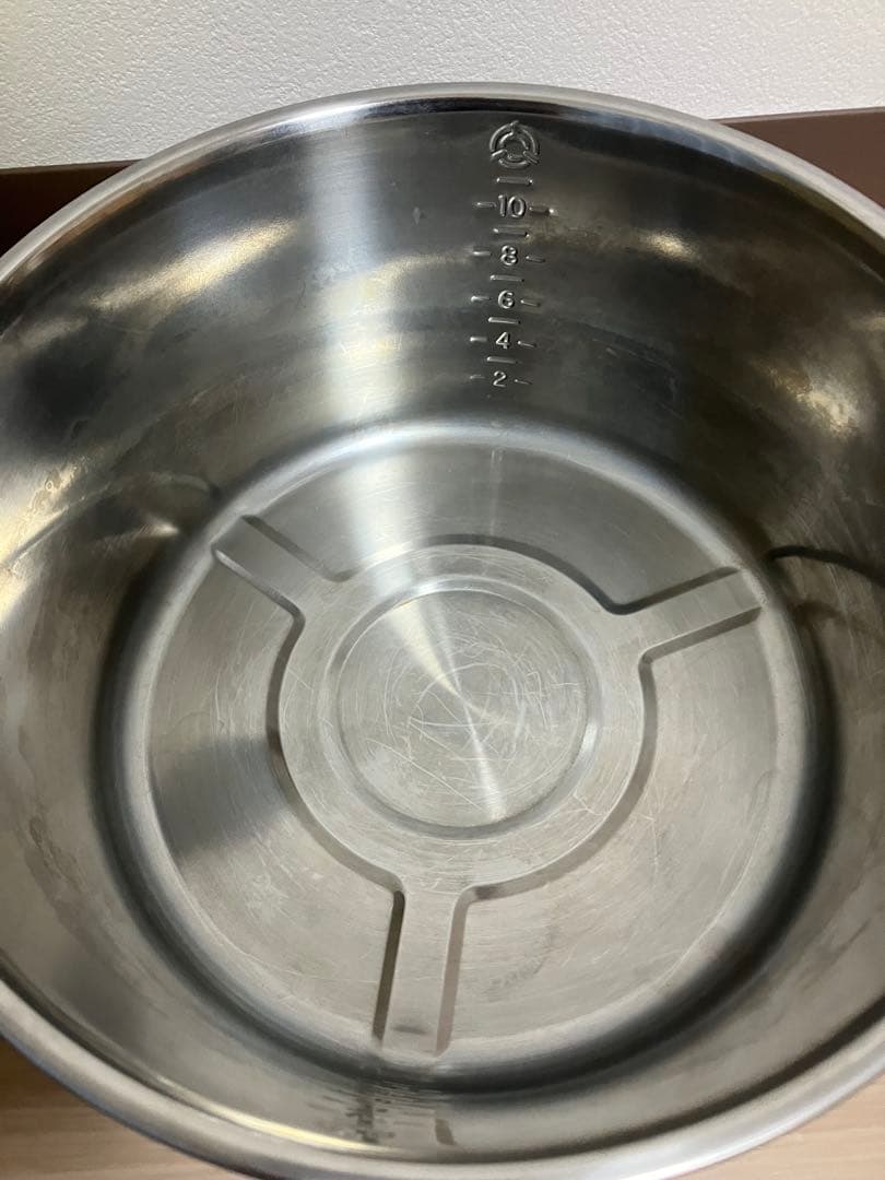 大同電鍋　炊飯器 10合　ステンレス　きはだ色 Lサイズ専用蒸し皿セット