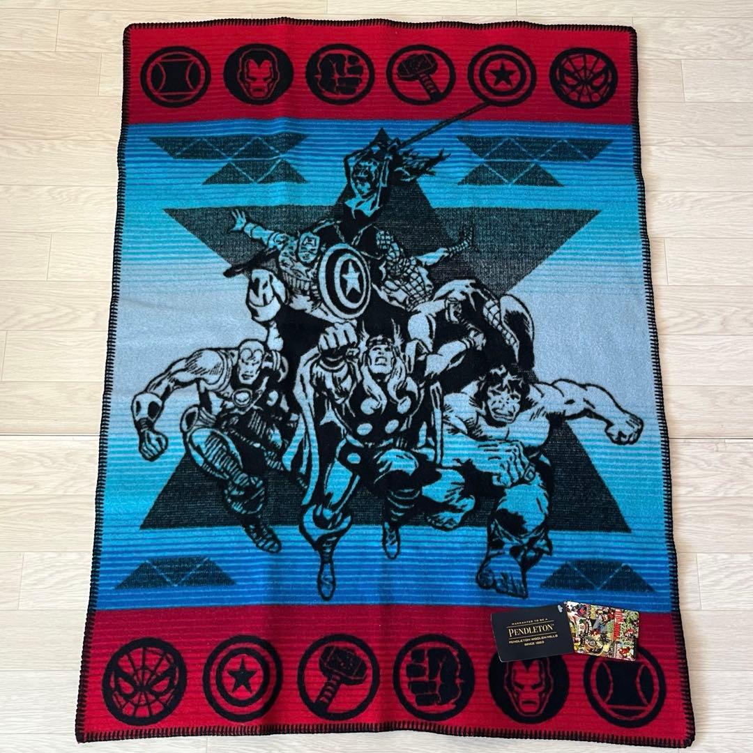 希少 未使用タグ付 PENDLETON × MARVEL ブランケット キャンプ