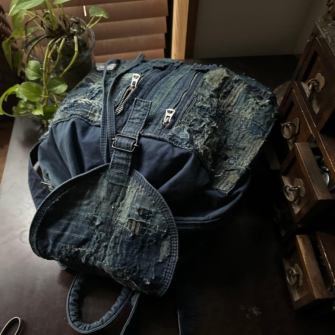 f*n様 ポーターをリメイク/藍染／襤褸