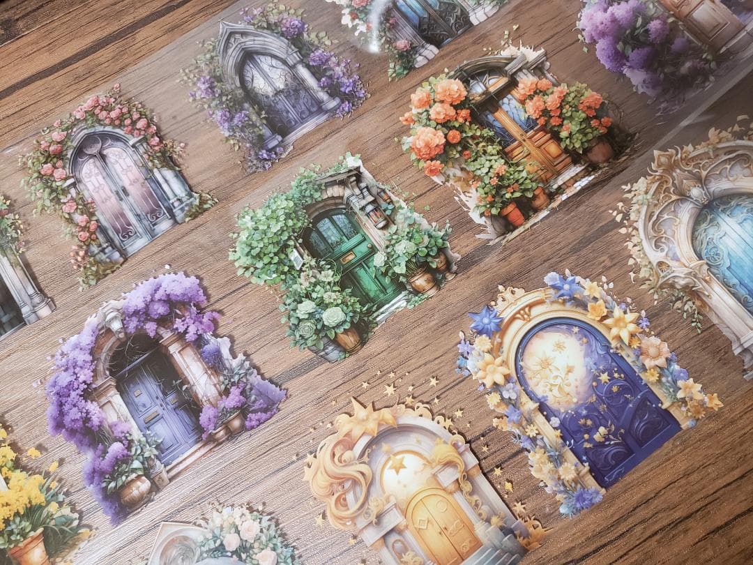 【nene様】「フローラルプリンセス光のフラワーウィンドウPETテープ6種」…他